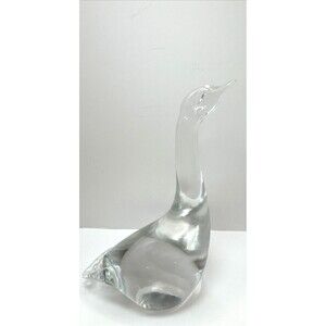 Konstglas  Signed Ronneby  39 Vintage Sweden  Murano Style Art Glass Swan 8 In